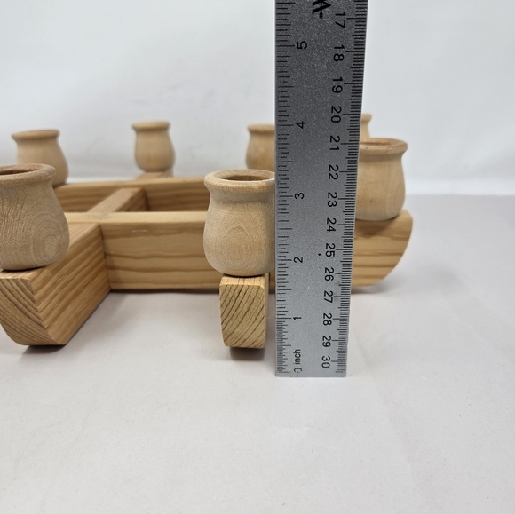60's Danish Modern Scandinavian Handmade Light Wood 8 Candle Holder Modular - Picture 10 of 10